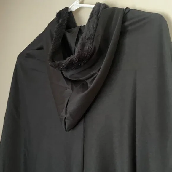 Black Ghost Halloween Poncho Costume - Picture 7 of 8